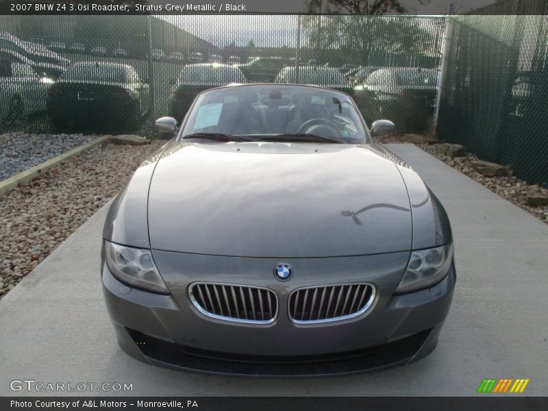 Stratus Grey Metallic / Black 2007 BMW Z4 3.0si Roadster