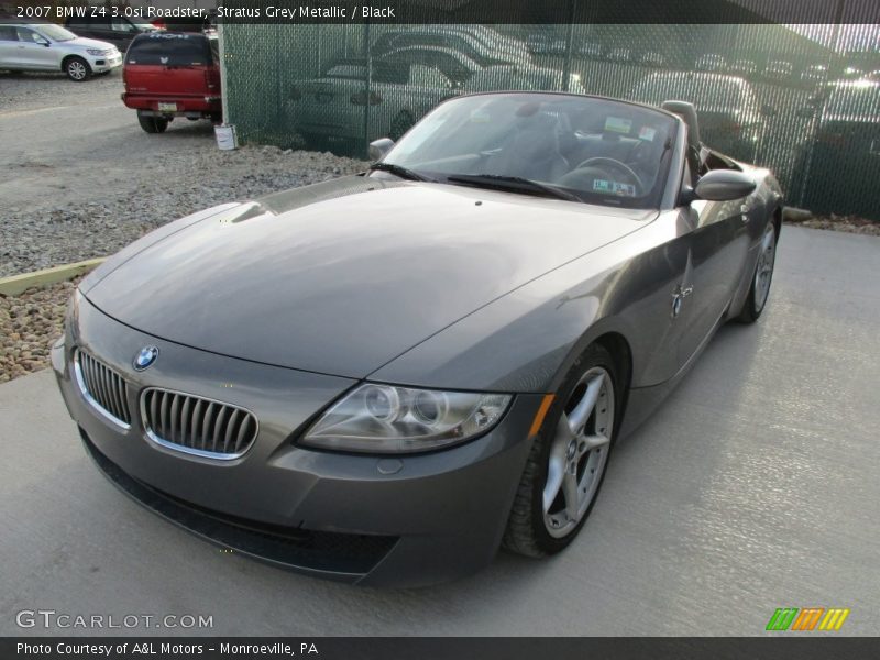 Stratus Grey Metallic / Black 2007 BMW Z4 3.0si Roadster