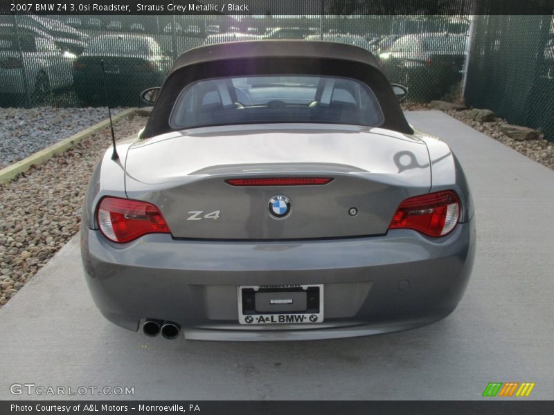 Stratus Grey Metallic / Black 2007 BMW Z4 3.0si Roadster