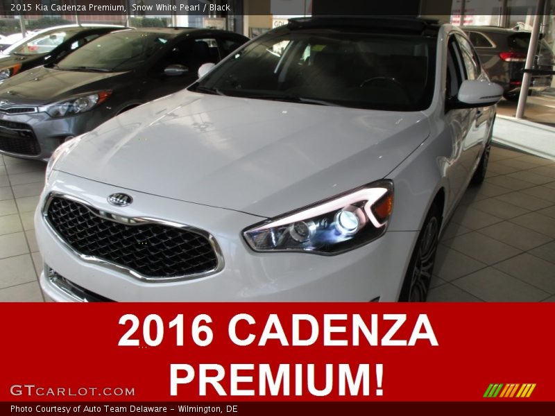 Snow White Pearl / Black 2015 Kia Cadenza Premium