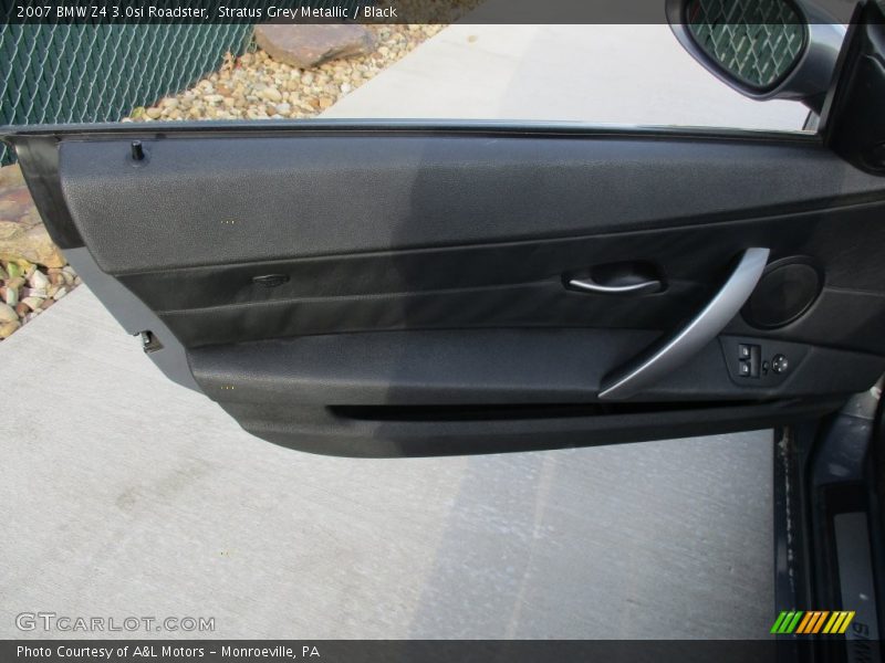 Stratus Grey Metallic / Black 2007 BMW Z4 3.0si Roadster