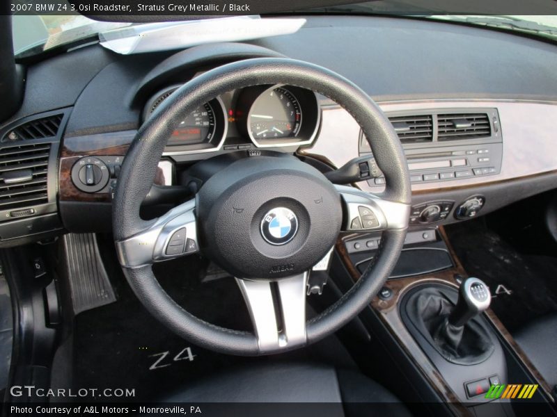 Stratus Grey Metallic / Black 2007 BMW Z4 3.0si Roadster