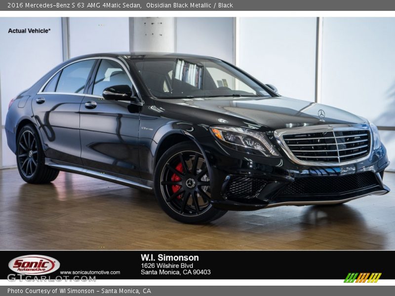 Obsidian Black Metallic / Black 2016 Mercedes-Benz S 63 AMG 4Matic Sedan