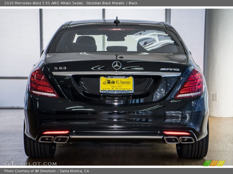 Obsidian Black Metallic / Black 2016 Mercedes-Benz S 63 AMG 4Matic Sedan