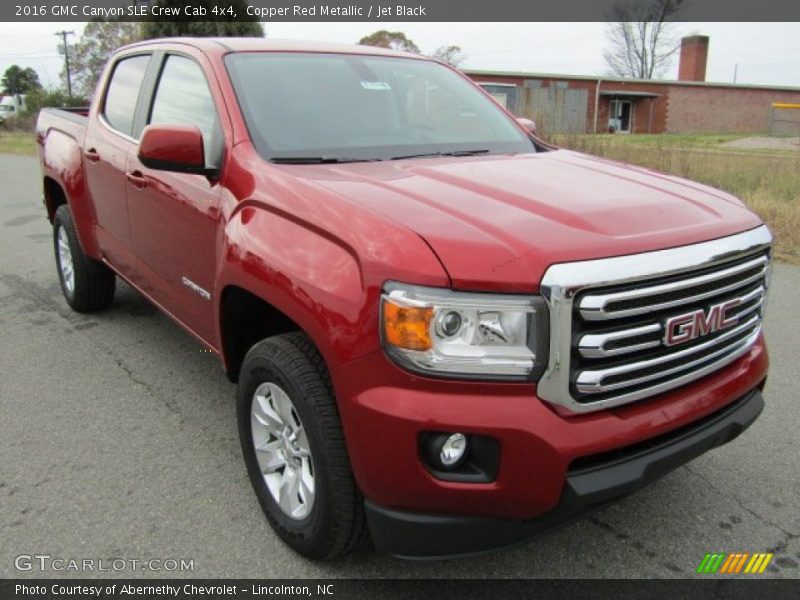 Copper Red Metallic / Jet Black 2016 GMC Canyon SLE Crew Cab 4x4
