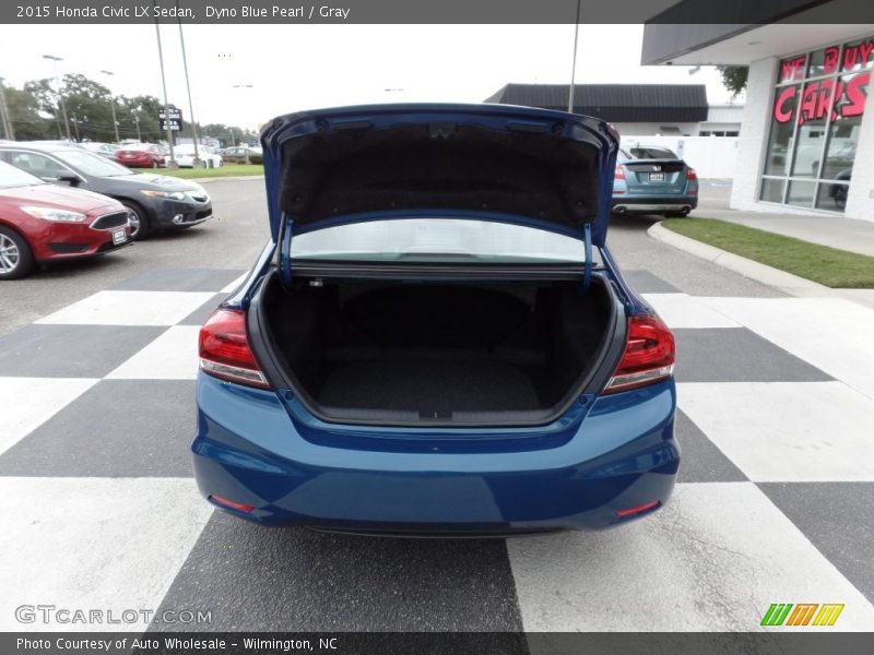 Dyno Blue Pearl / Gray 2015 Honda Civic LX Sedan