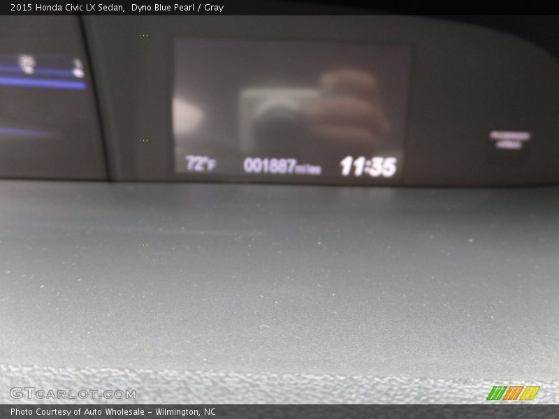 Dyno Blue Pearl / Gray 2015 Honda Civic LX Sedan