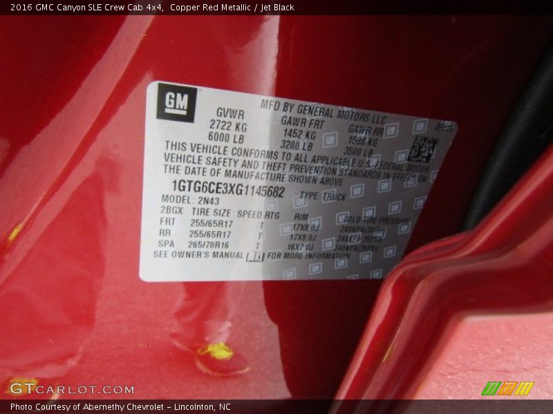 Copper Red Metallic / Jet Black 2016 GMC Canyon SLE Crew Cab 4x4