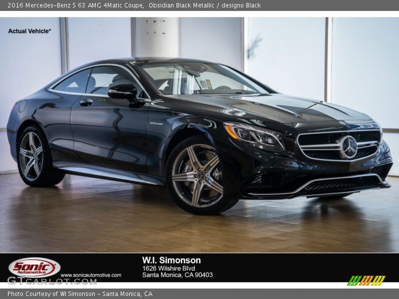 Obsidian Black Metallic / designo Black 2016 Mercedes-Benz S 63 AMG 4Matic Coupe