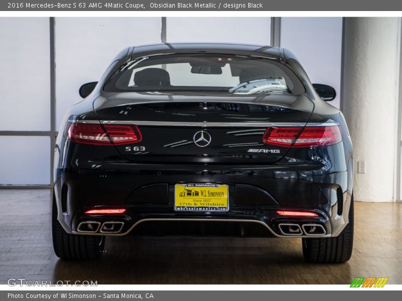 Obsidian Black Metallic / designo Black 2016 Mercedes-Benz S 63 AMG 4Matic Coupe