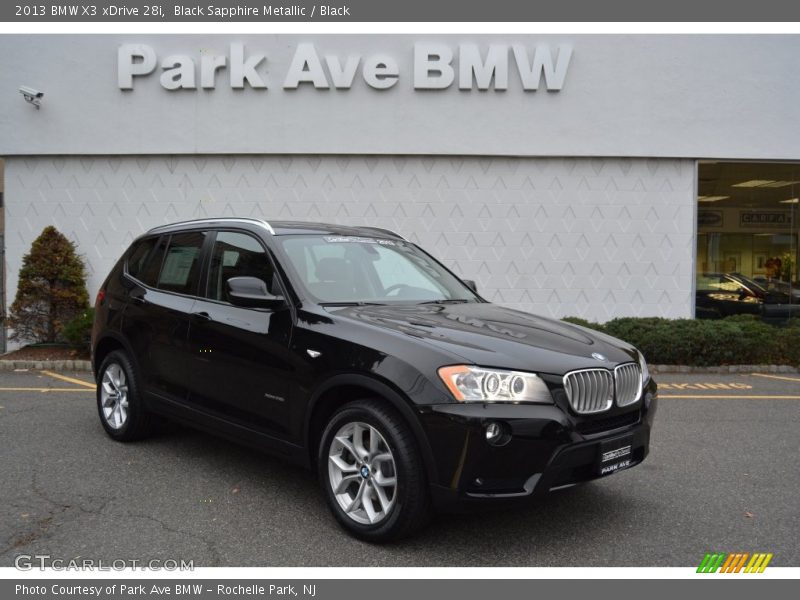 Black Sapphire Metallic / Black 2013 BMW X3 xDrive 28i