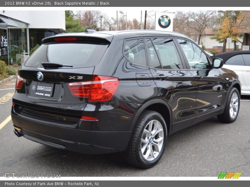 Black Sapphire Metallic / Black 2013 BMW X3 xDrive 28i