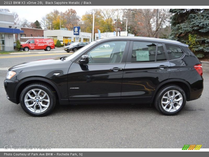 Black Sapphire Metallic / Black 2013 BMW X3 xDrive 28i
