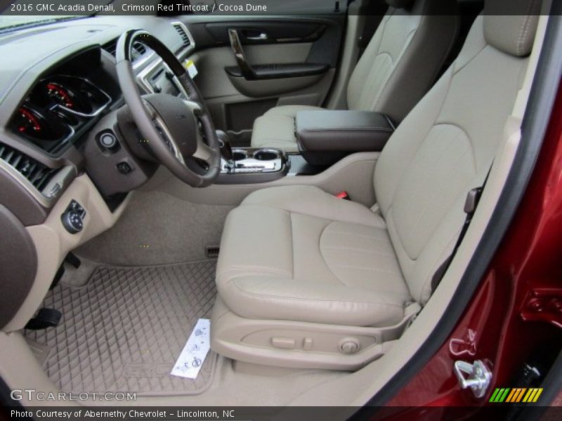 Front Seat of 2016 Acadia Denali