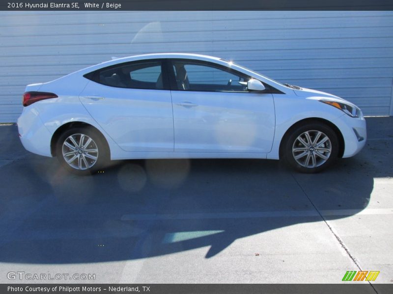 White / Beige 2016 Hyundai Elantra SE