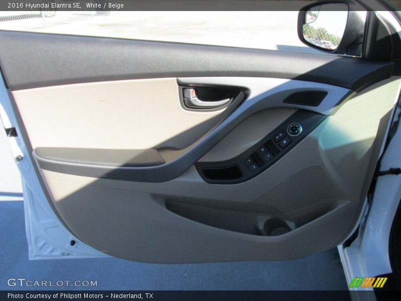 White / Beige 2016 Hyundai Elantra SE