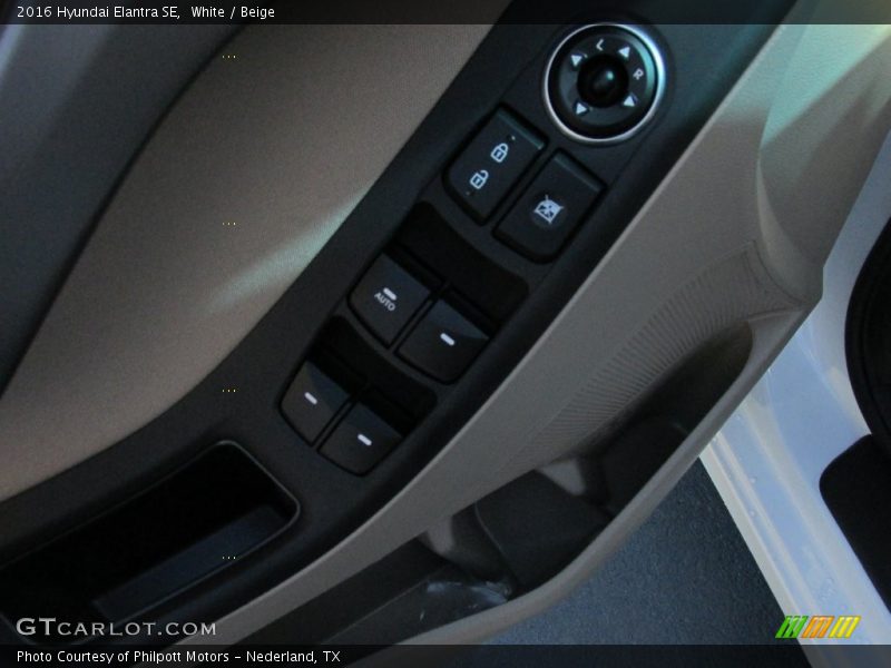 White / Beige 2016 Hyundai Elantra SE