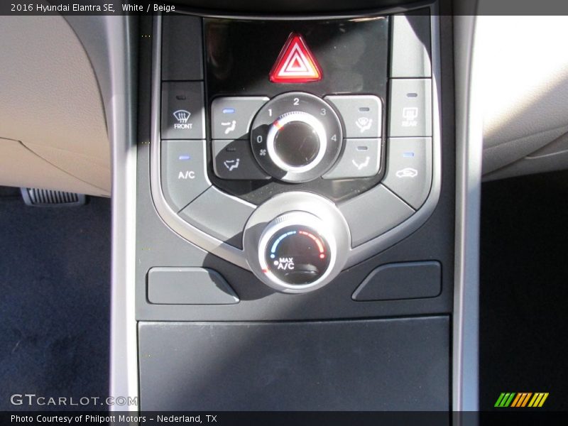 White / Beige 2016 Hyundai Elantra SE
