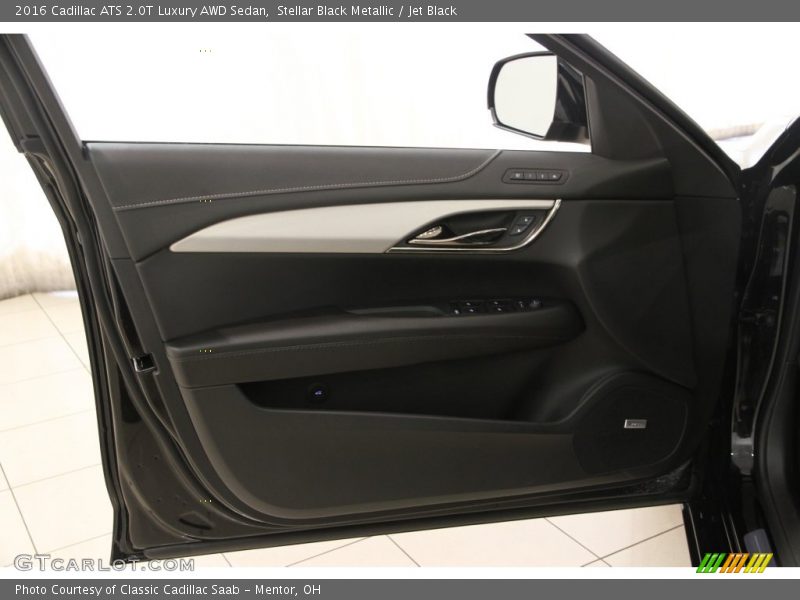 Stellar Black Metallic / Jet Black 2016 Cadillac ATS 2.0T Luxury AWD Sedan