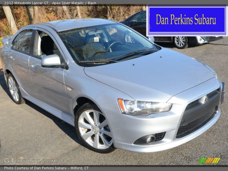 Apex Silver Metallic / Black 2012 Mitsubishi Lancer GT