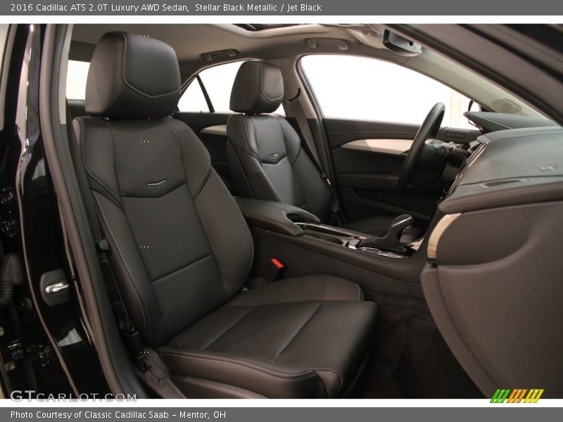 Stellar Black Metallic / Jet Black 2016 Cadillac ATS 2.0T Luxury AWD Sedan