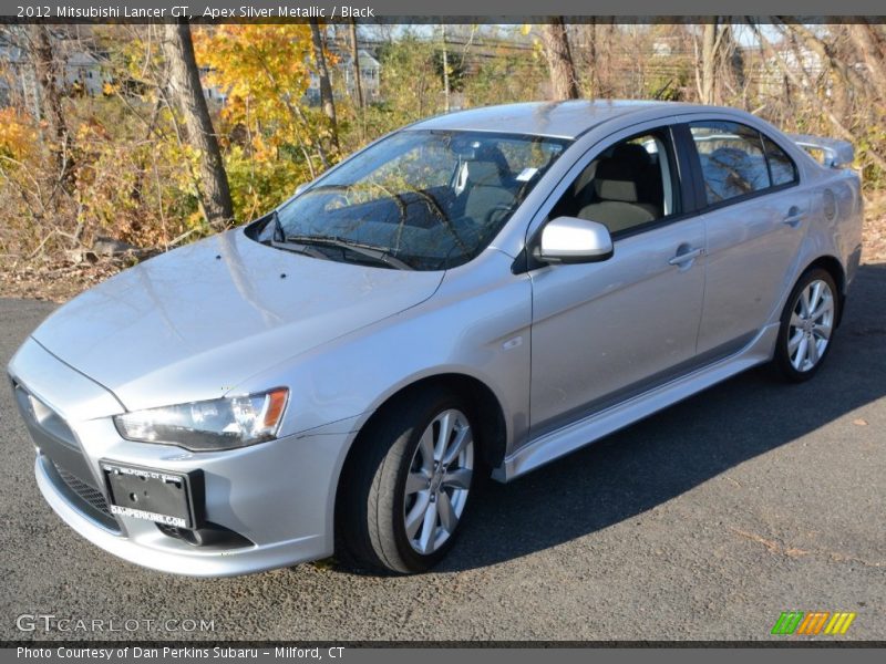 Apex Silver Metallic / Black 2012 Mitsubishi Lancer GT