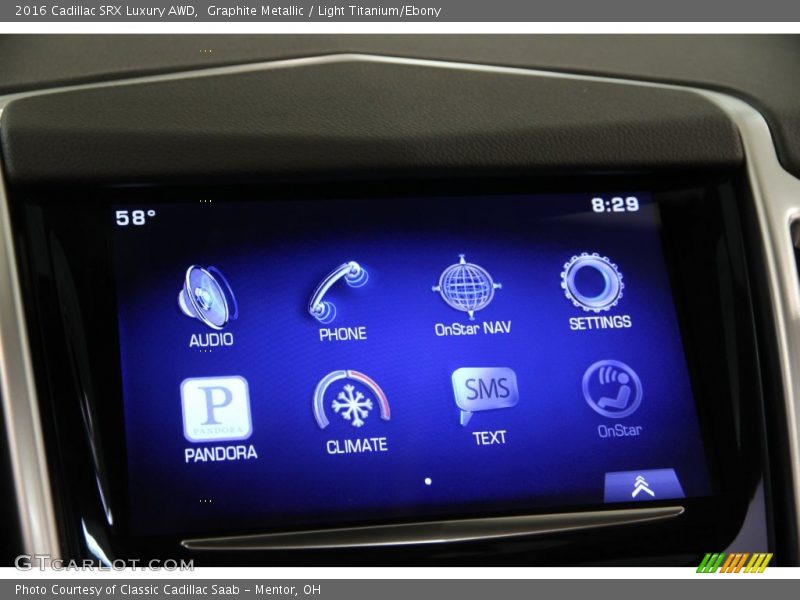 Graphite Metallic / Light Titanium/Ebony 2016 Cadillac SRX Luxury AWD