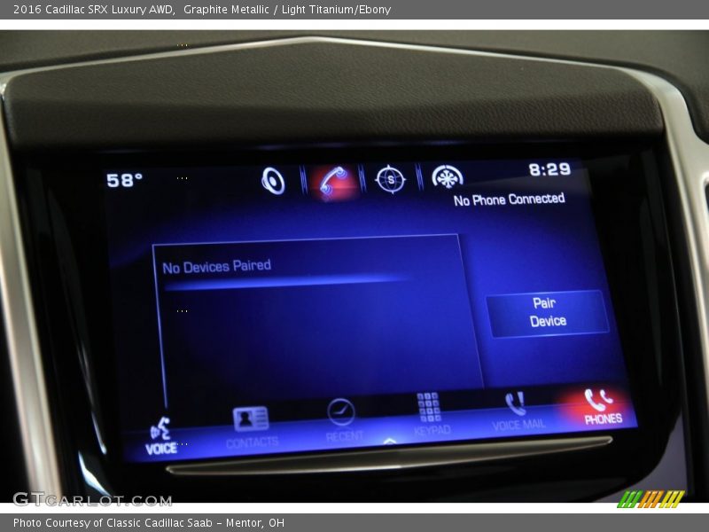 Graphite Metallic / Light Titanium/Ebony 2016 Cadillac SRX Luxury AWD