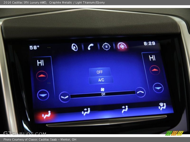 Graphite Metallic / Light Titanium/Ebony 2016 Cadillac SRX Luxury AWD