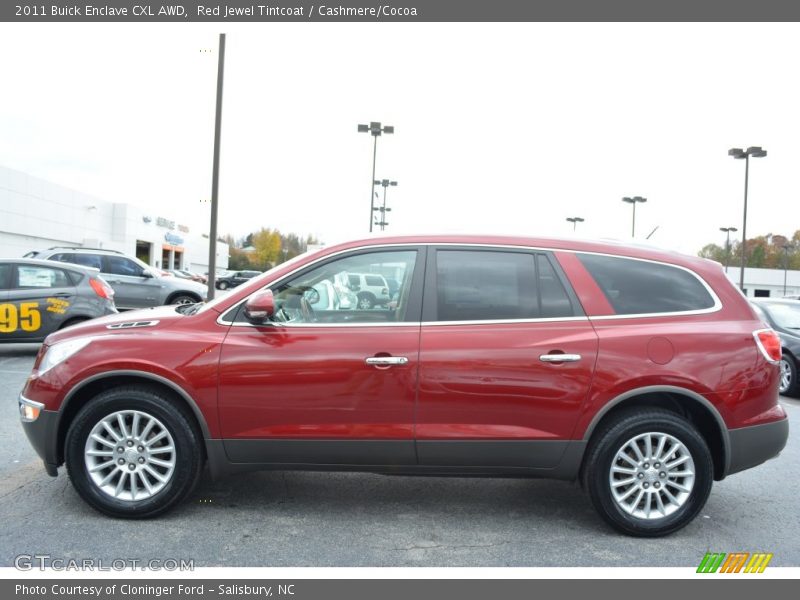 Red Jewel Tintcoat / Cashmere/Cocoa 2011 Buick Enclave CXL AWD