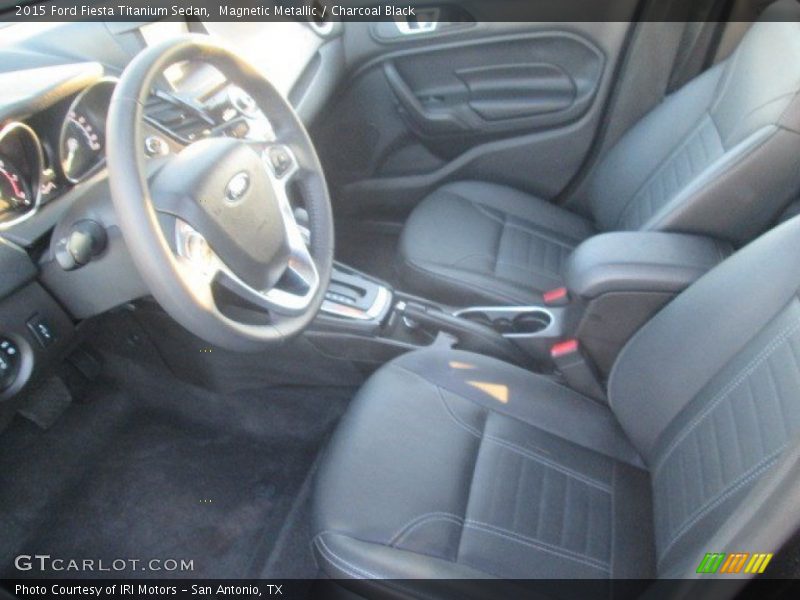 Magnetic Metallic / Charcoal Black 2015 Ford Fiesta Titanium Sedan