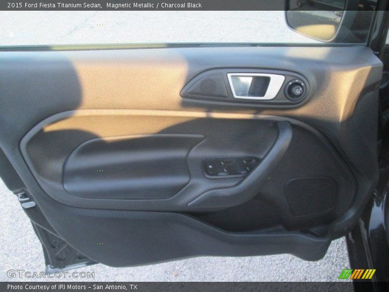 Magnetic Metallic / Charcoal Black 2015 Ford Fiesta Titanium Sedan