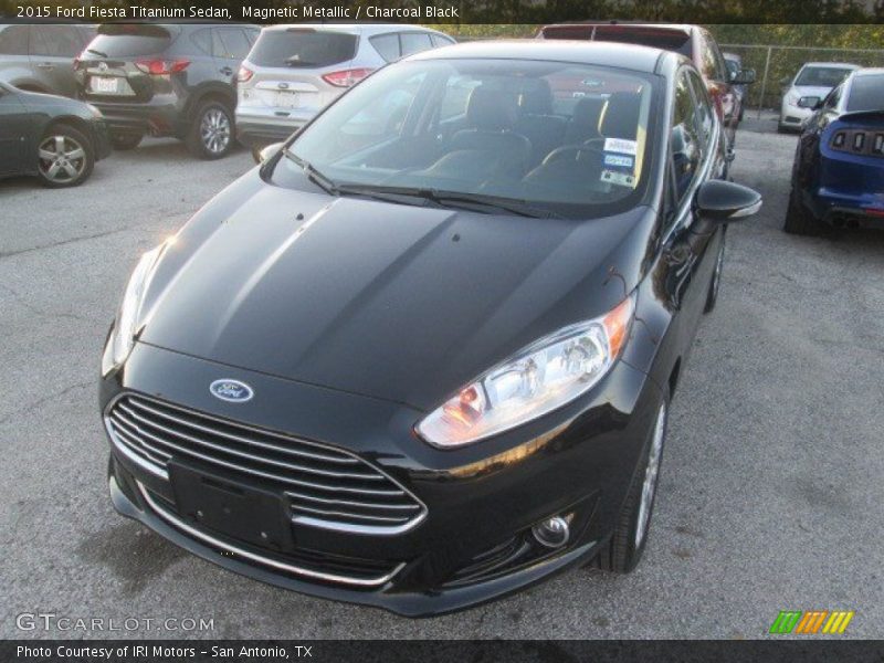 Magnetic Metallic / Charcoal Black 2015 Ford Fiesta Titanium Sedan