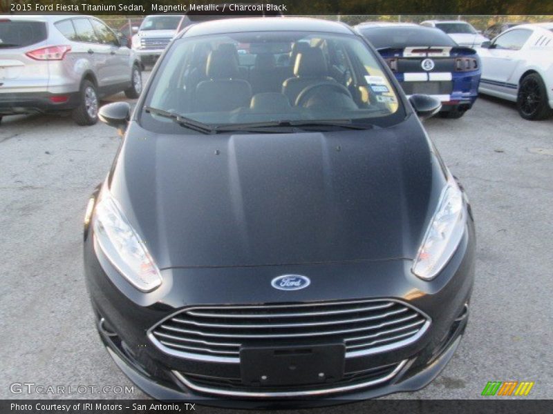 Magnetic Metallic / Charcoal Black 2015 Ford Fiesta Titanium Sedan