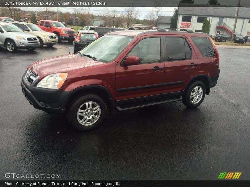 Chianti Red Pearl / Saddle 2003 Honda CR-V EX 4WD