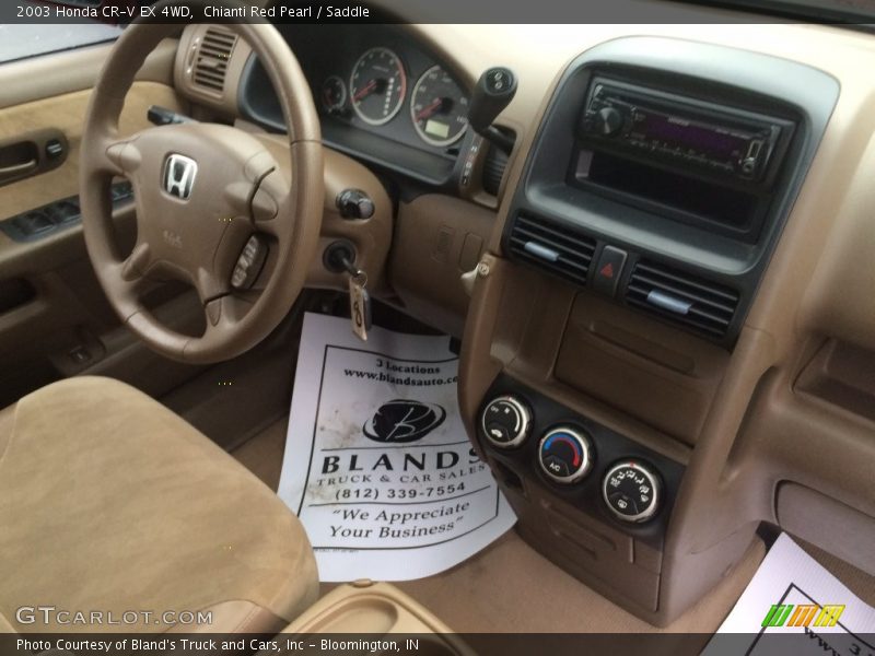 Chianti Red Pearl / Saddle 2003 Honda CR-V EX 4WD