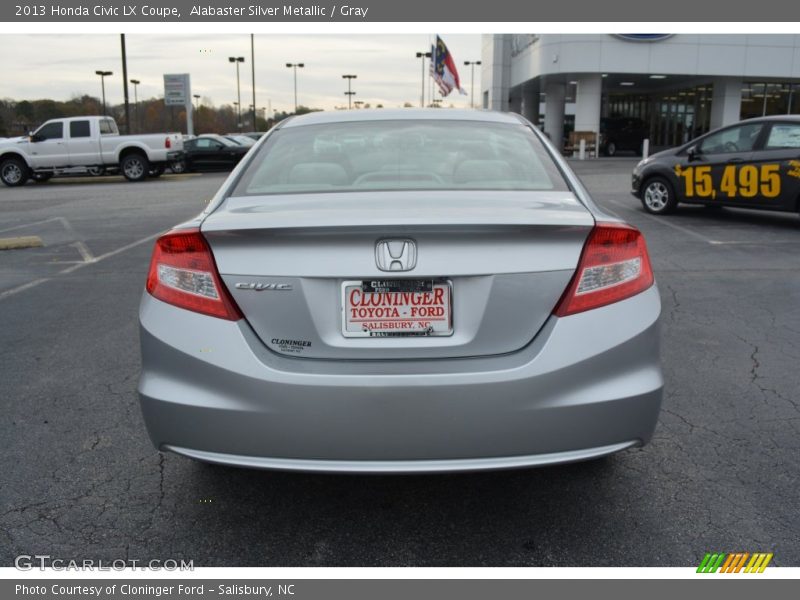 Alabaster Silver Metallic / Gray 2013 Honda Civic LX Coupe