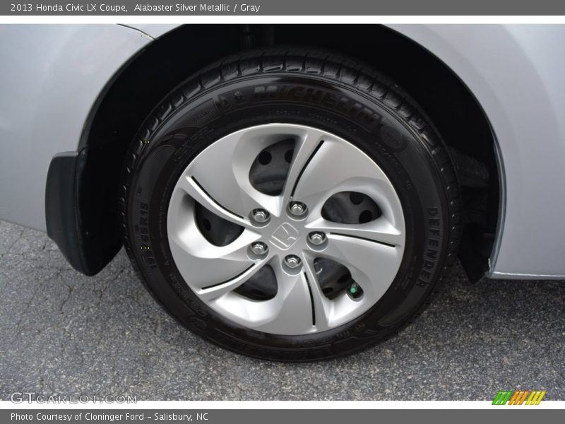 Alabaster Silver Metallic / Gray 2013 Honda Civic LX Coupe