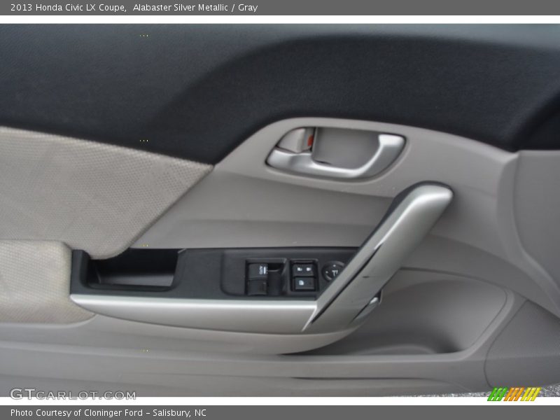 Alabaster Silver Metallic / Gray 2013 Honda Civic LX Coupe