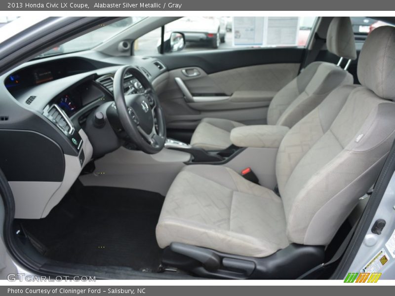 Alabaster Silver Metallic / Gray 2013 Honda Civic LX Coupe
