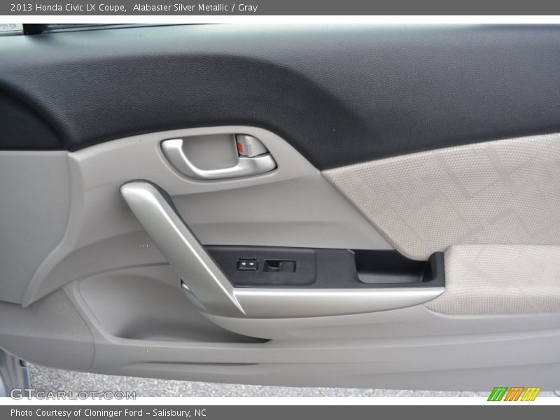 Alabaster Silver Metallic / Gray 2013 Honda Civic LX Coupe
