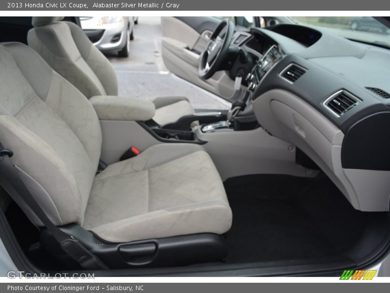 Alabaster Silver Metallic / Gray 2013 Honda Civic LX Coupe