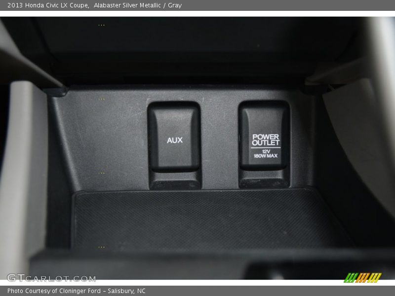 Alabaster Silver Metallic / Gray 2013 Honda Civic LX Coupe