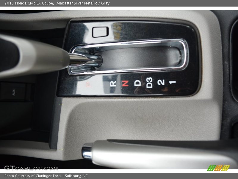 Alabaster Silver Metallic / Gray 2013 Honda Civic LX Coupe