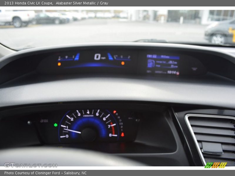 Alabaster Silver Metallic / Gray 2013 Honda Civic LX Coupe