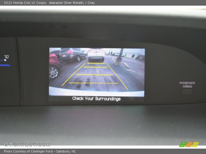 Alabaster Silver Metallic / Gray 2013 Honda Civic LX Coupe
