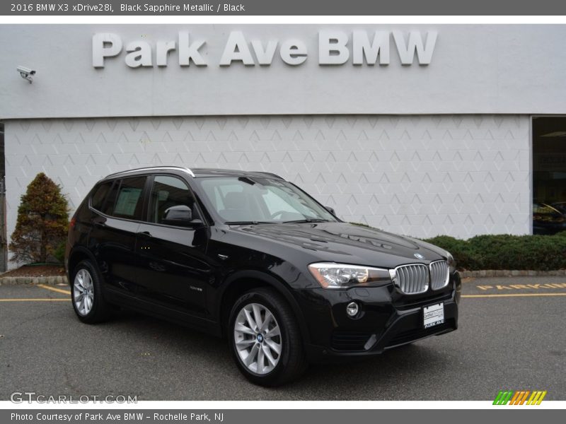 Black Sapphire Metallic / Black 2016 BMW X3 xDrive28i