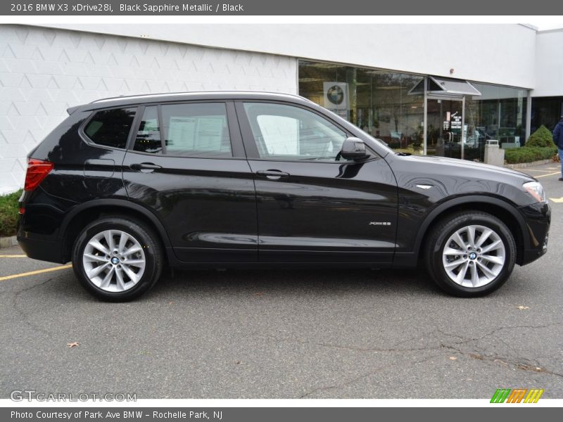 Black Sapphire Metallic / Black 2016 BMW X3 xDrive28i