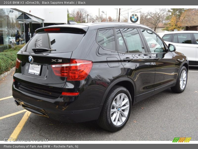 Black Sapphire Metallic / Black 2016 BMW X3 xDrive28i