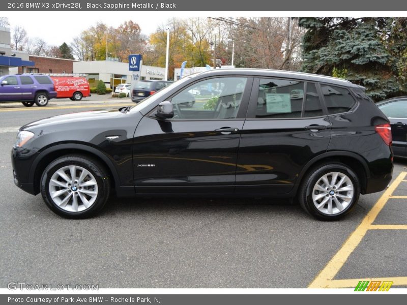 Black Sapphire Metallic / Black 2016 BMW X3 xDrive28i